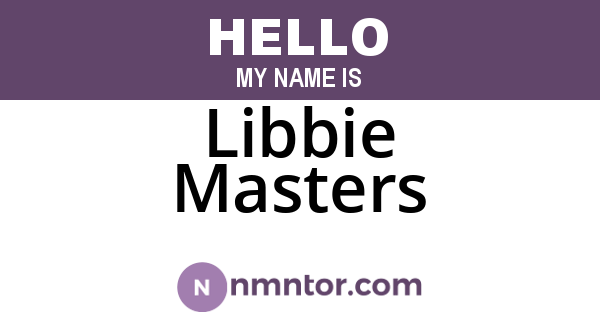 Libbie Masters