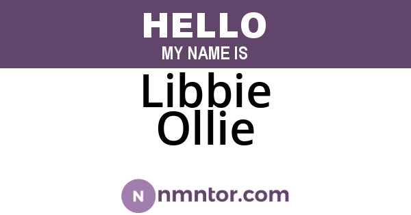 Libbie Ollie