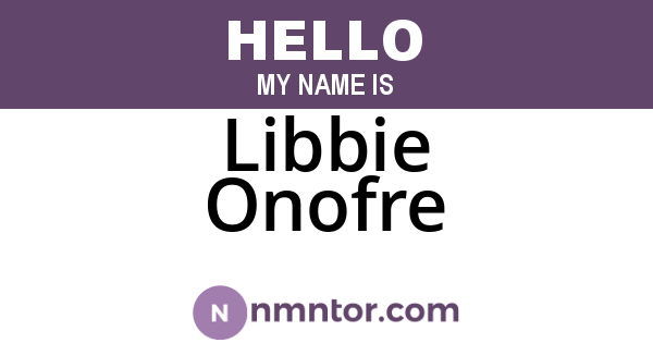 Libbie Onofre