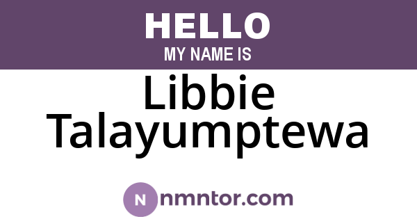 Libbie Talayumptewa
