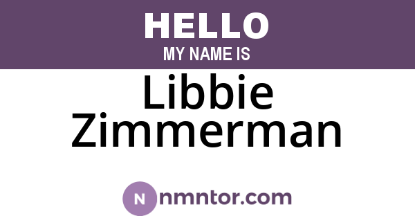 Libbie Zimmerman