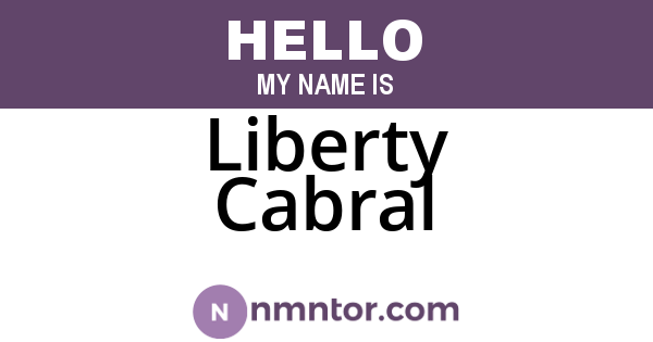 Liberty Cabral