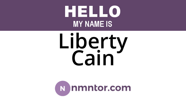 Liberty Cain