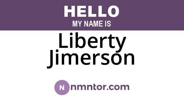 Liberty Jimerson