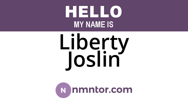 Liberty Joslin