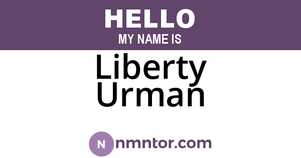 Liberty Urman