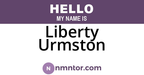 Liberty Urmston