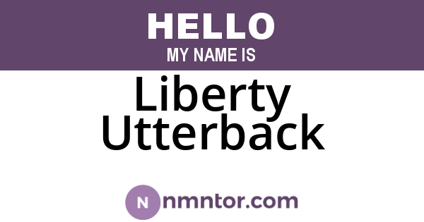Liberty Utterback