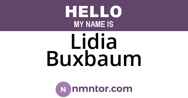 Lidia Buxbaum