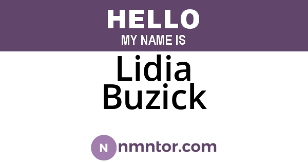 Lidia Buzick