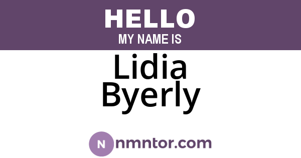 Lidia Byerly