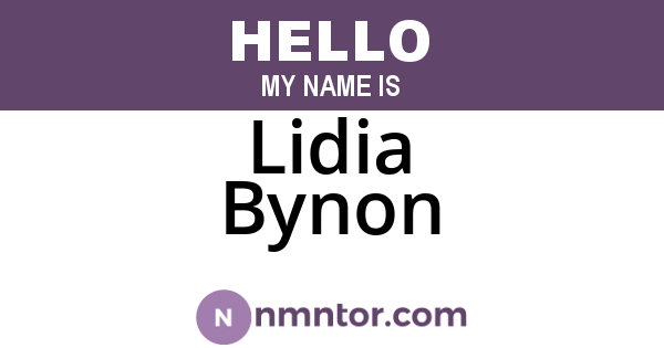 Lidia Bynon