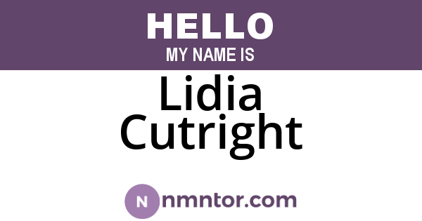 Lidia Cutright