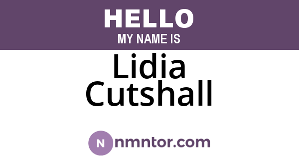 Lidia Cutshall