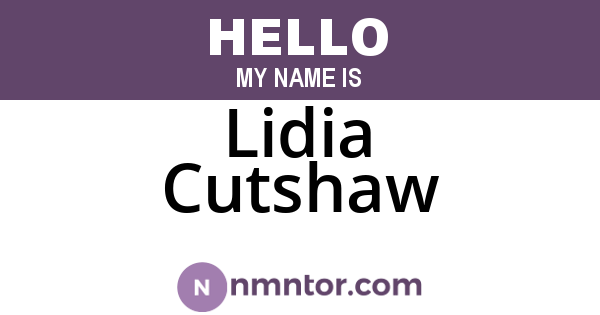 Lidia Cutshaw