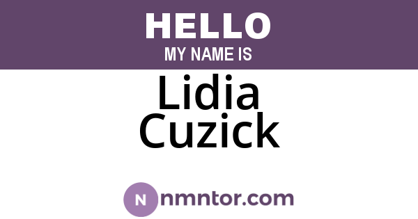 Lidia Cuzick