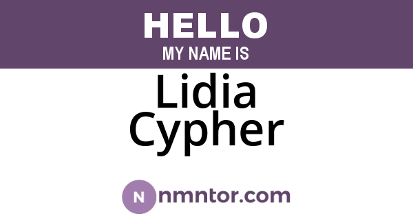 Lidia Cypher