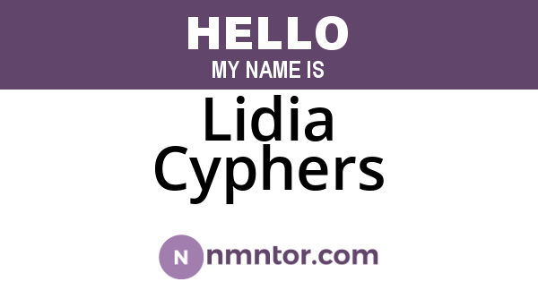 Lidia Cyphers