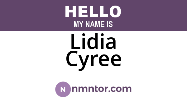 Lidia Cyree