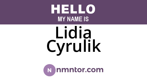 Lidia Cyrulik