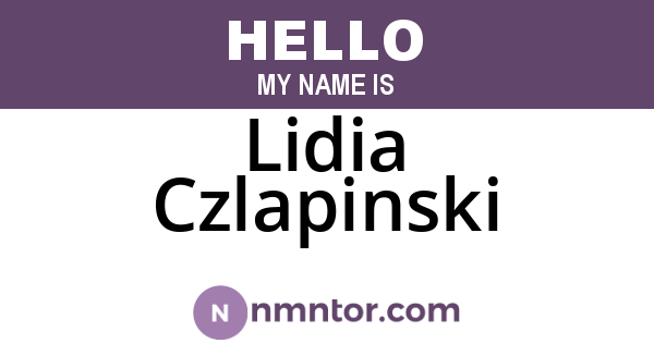 Lidia Czlapinski