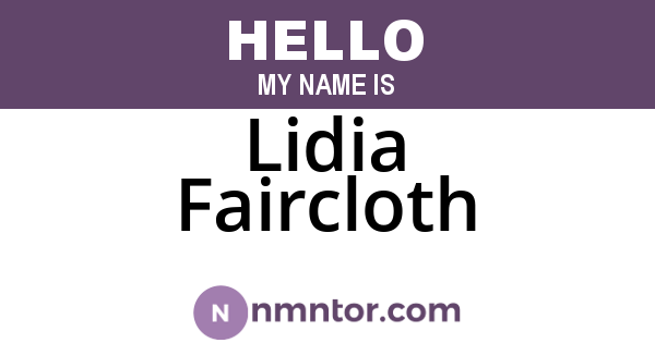 Lidia Faircloth