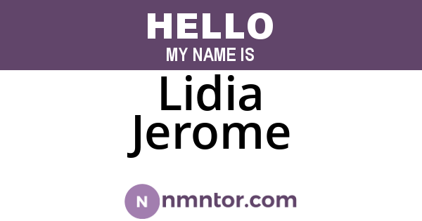 Lidia Jerome