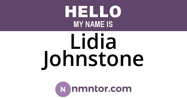 Lidia Johnstone