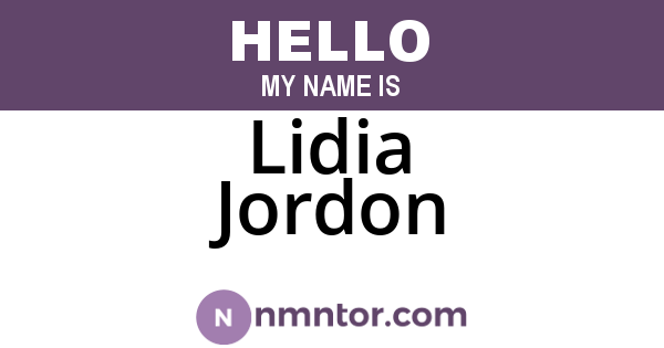Lidia Jordon