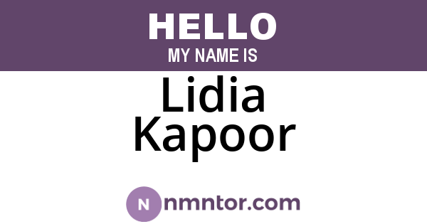 Lidia Kapoor
