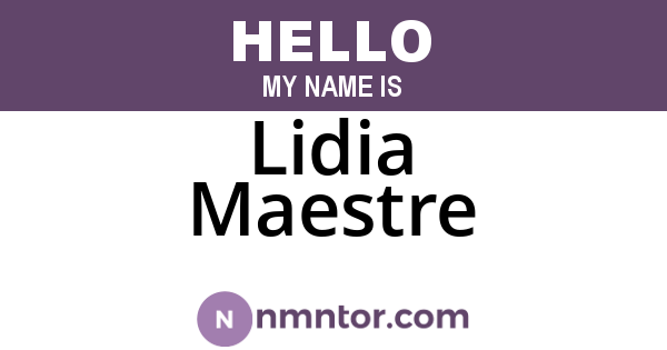 Lidia Maestre