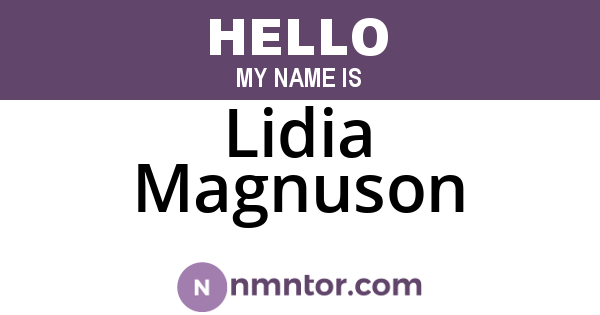 Lidia Magnuson