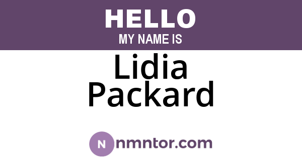 Lidia Packard