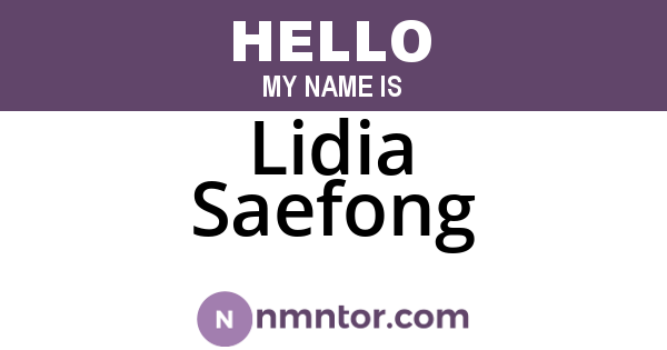 Lidia Saefong