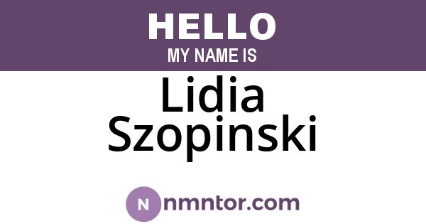 Lidia Szopinski