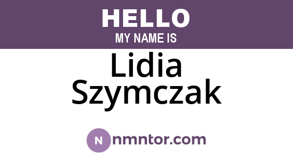 Lidia Szymczak