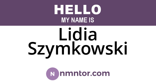Lidia Szymkowski