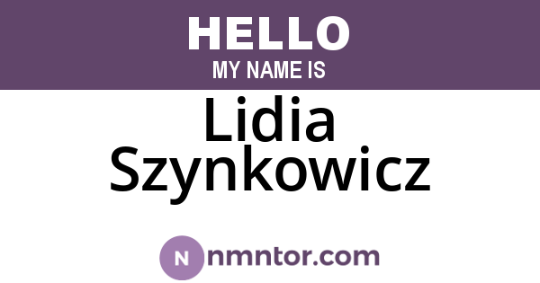 Lidia Szynkowicz