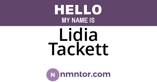 Lidia Tackett
