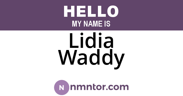Lidia Waddy