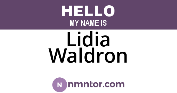Lidia Waldron