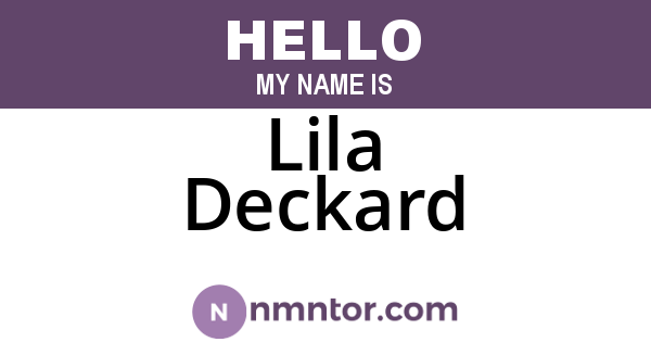 Lila Deckard