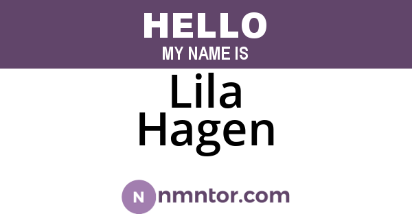 Lila Hagen