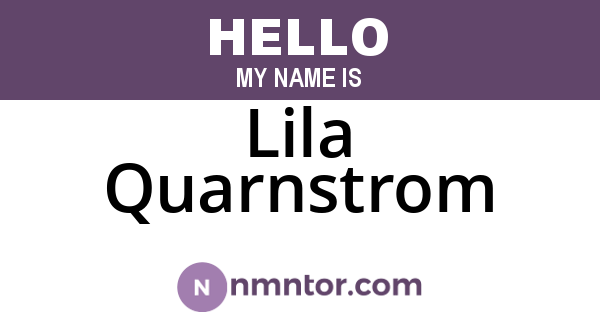 Lila Quarnstrom