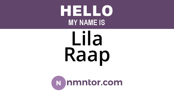 Lila Raap