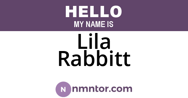 Lila Rabbitt