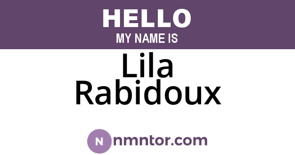 Lila Rabidoux