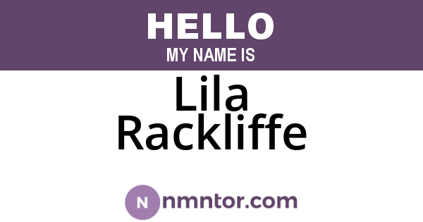 Lila Rackliffe