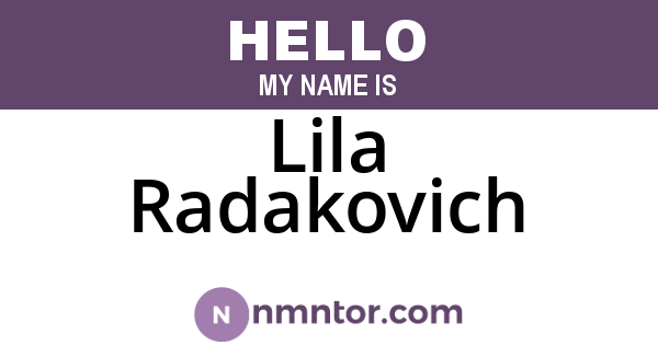 Lila Radakovich