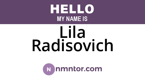 Lila Radisovich